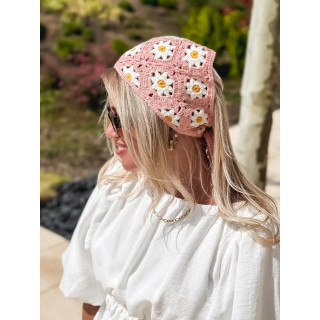 Bandana en crochet Anabella - Rose