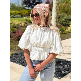 Bandana en crochet Anabella - Rose