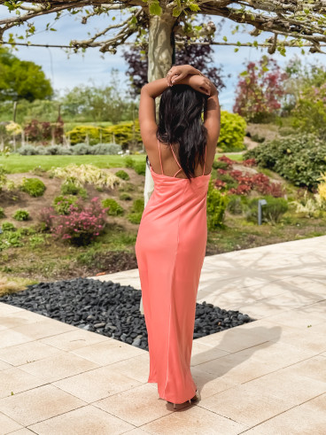 Robe longue Jana - Corail