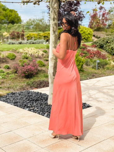 Robe longue Jana - Corail