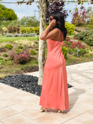 Robe longue Jana - Corail