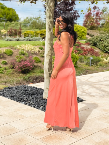 Robe longue Jana - Corail