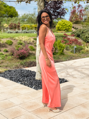 Robe longue Jana - Corail