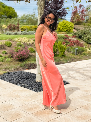 Robe longue Jana - Corail