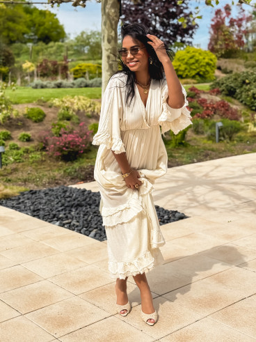 Robe longue Suzanne - Ecru
