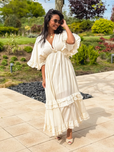 Robe longue Suzanne - Ecru
