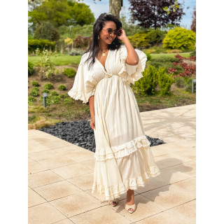 Robe longue Suzanne - Ecru