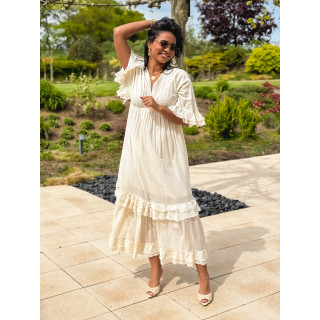 Robe longue Suzanne - Ecru