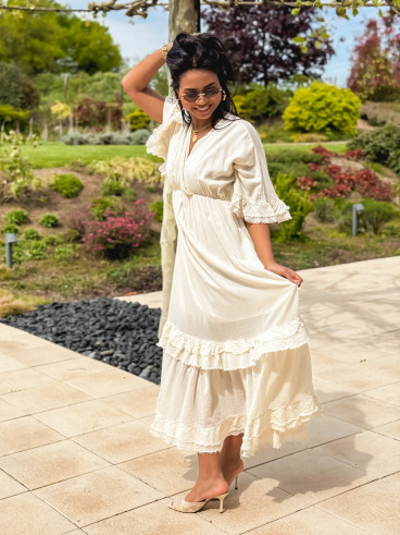 Robe longue Suzanne - Ecru