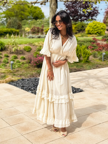 Robe longue Suzanne - Ecru