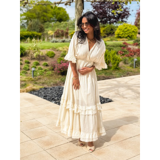 Robe longue Suzanne - Ecru