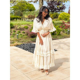 Robe longue Suzanne - Ecru