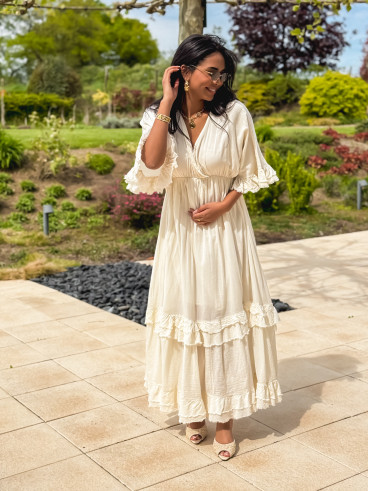 Robe longue Suzanne - Ecru