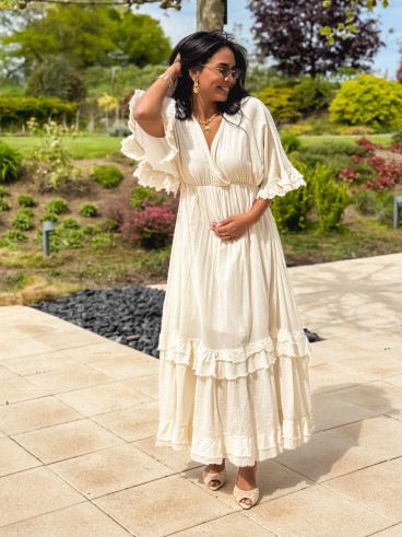 Robe longue Suzanne - Ecru