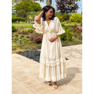 Robe longue Suzanne - Ecru