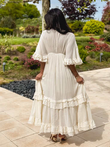 Robe longue Suzanne - Ecru