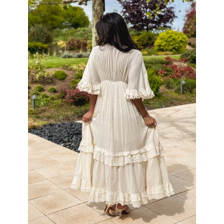 Robe longue Suzanne - Ecru