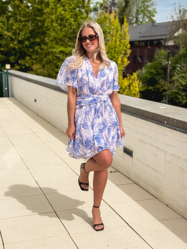 Robe courte Zayra - Bleu