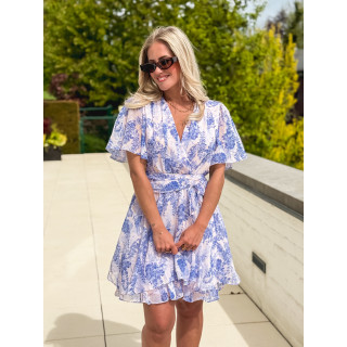 Robe courte Zayra - Bleu