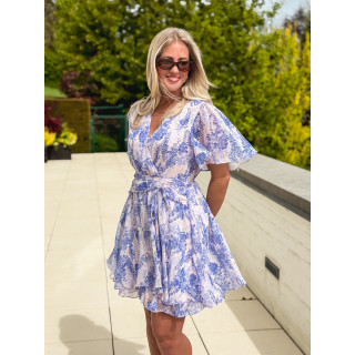 Robe courte Zayra - Bleu