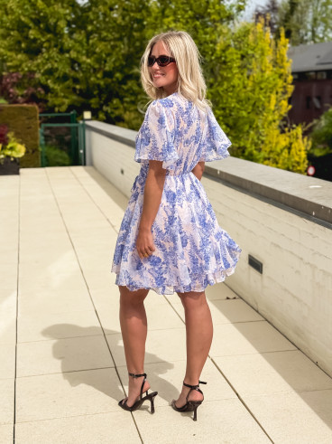 Robe courte Zayra - Bleu