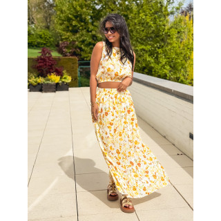 Ensemble à motifs Elzoria - Jaune