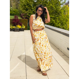 Ensemble à motifs Elzoria - Jaune