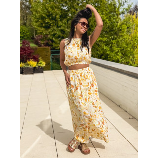 Ensemble à motifs Elzoria - Jaune