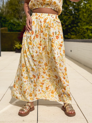 Ensemble à motifs Elzoria - Jaune