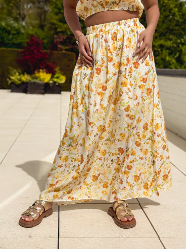 Ensemble à motifs Elzoria - Jaune