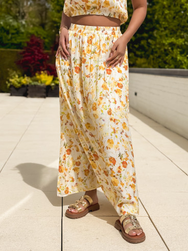 Ensemble à motifs Elzoria - Jaune