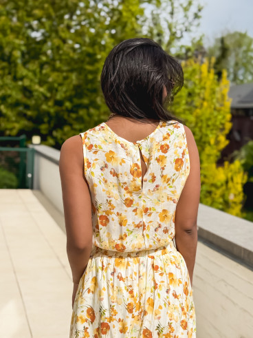 Ensemble à motifs Elzoria - Jaune