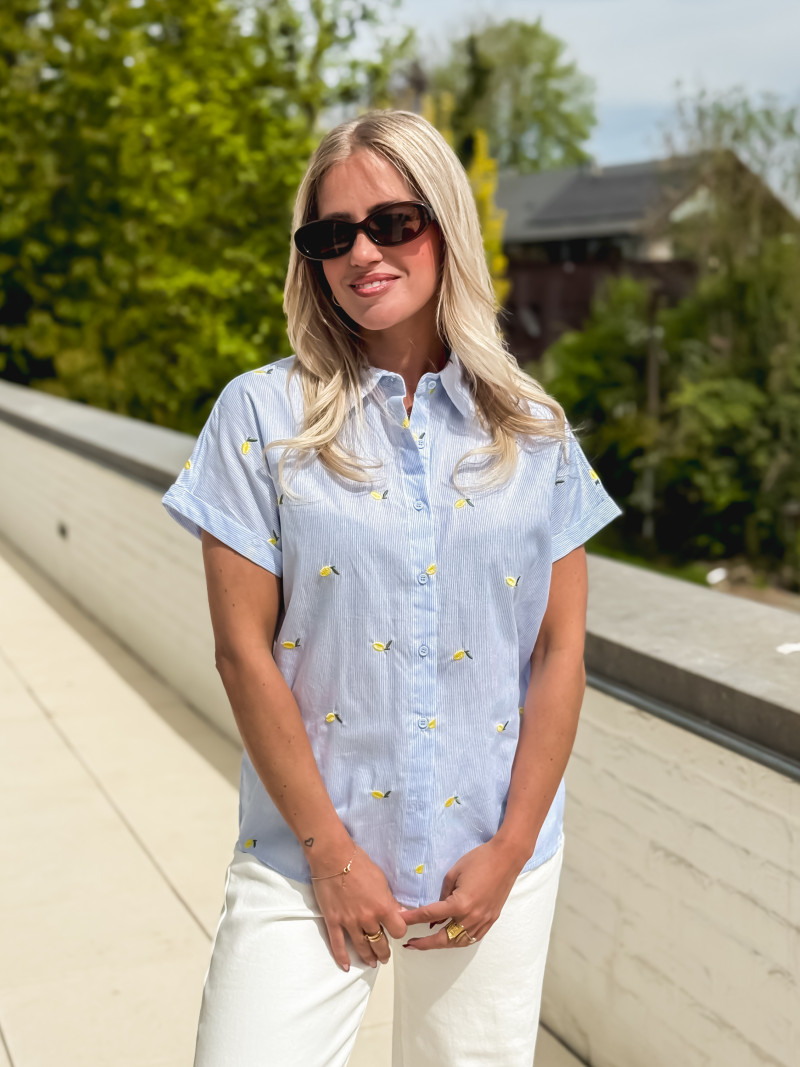 Chemise lignée Zoréa - Bleu