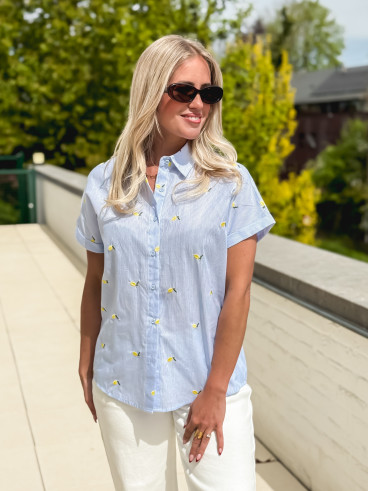 Chemise lignée Zoréa - Bleu