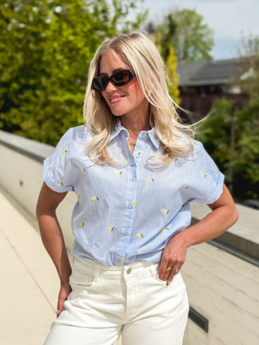 Chemise lignée Zoréa - Bleu