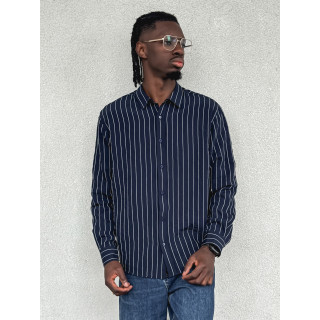 Chemise lignée Eden - Bleu marine