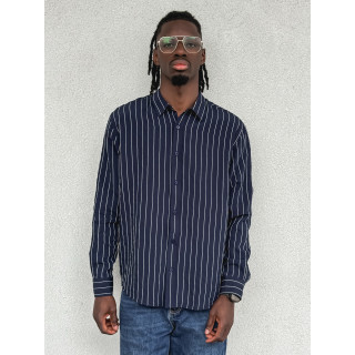 Chemise lignée Eden - Bleu marine