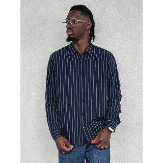Chemise lignée Eden - Bleu marine