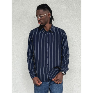 Chemise lignée Eden - Bleu marine