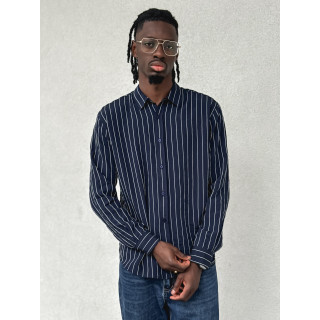 Chemise lignée Eden - Bleu marine