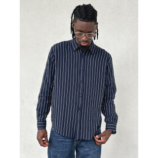 Chemise lignée Eden - Bleu marine