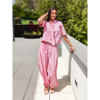 Pantalon ligné Auralys - Rouge