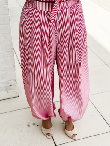 Pantalon ligné Auralys - Rouge