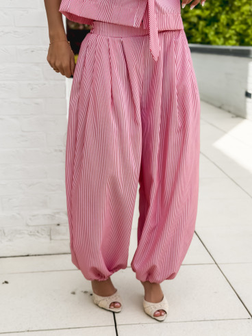 Pantalon ligné Auralys - Rouge