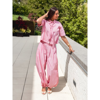 Chemise lignée Auralys - Rouge
