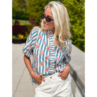 Chemisier ligné Kyla - Bleu