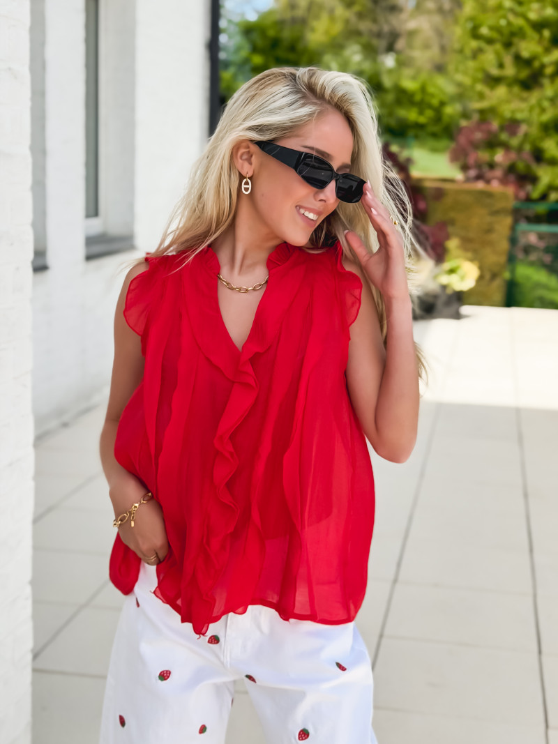 Blouse Lirya - Rouge Blouse Lirya - Rouge