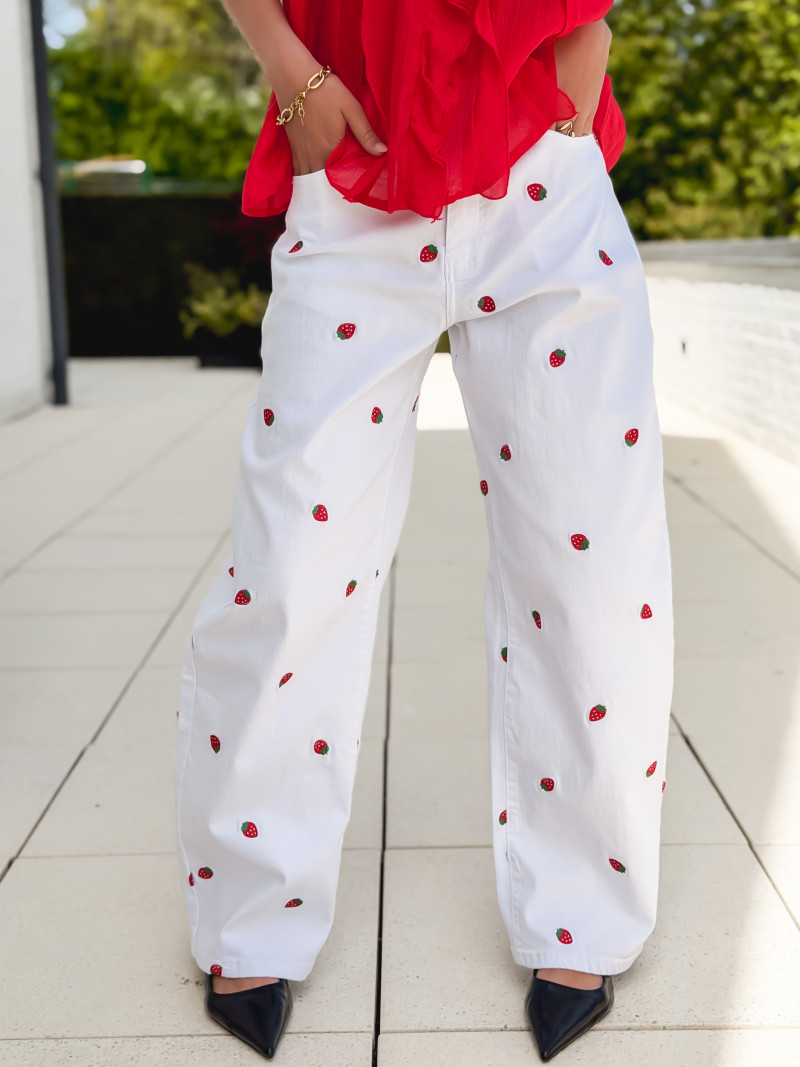 Jeans Strawberry - Blanc Jeans Strawberry - Blanc