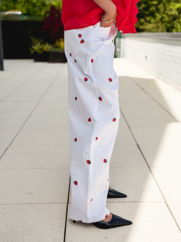 Jeans Strawberry - Blanc