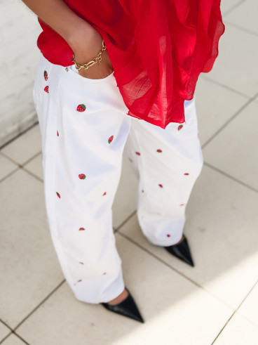 Jeans Strawberry - Blanc